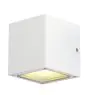 SLV Sitra Cube Wall Light Aluminium White | Outdoor - IP44 - Suitable for 2x GX53 